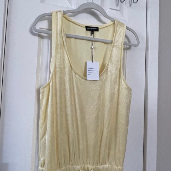 New Generation Love Yellow Velour Emery Jumpsuit Size XL Extra Large - Picture 11 of 12
